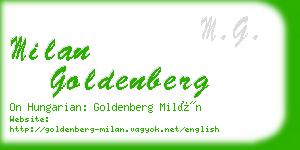 milan goldenberg business card